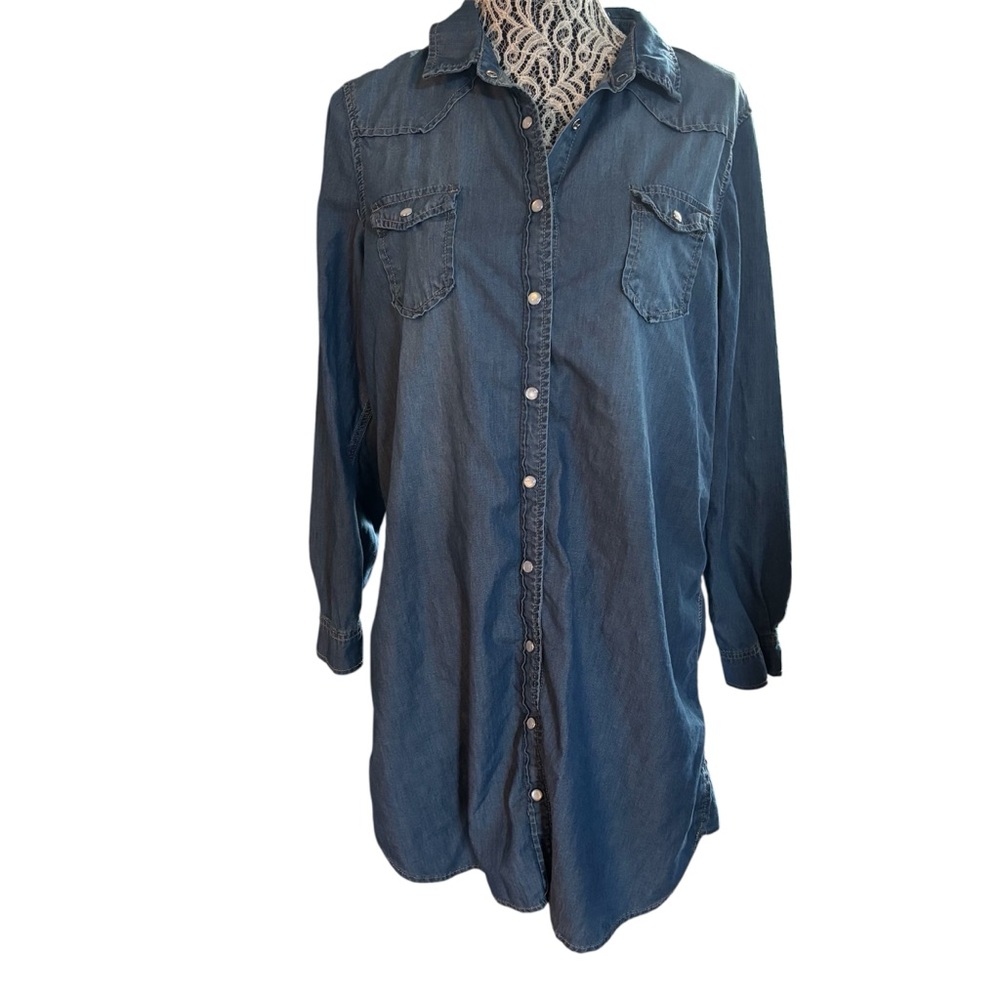 Buffalo David Bitton Blue Long Sleeve Dress